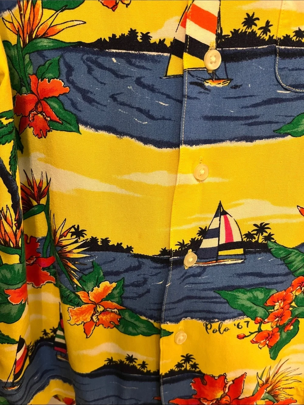 Polo Ralph Lauren Yellow Hawaiian Shirt